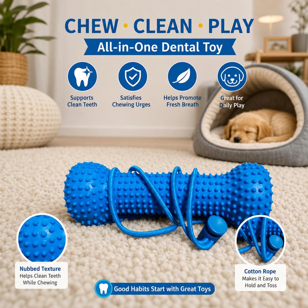 Teeth Cleaning Dog Chew Bone - Bâtonnet à mâcher pour chiens en
