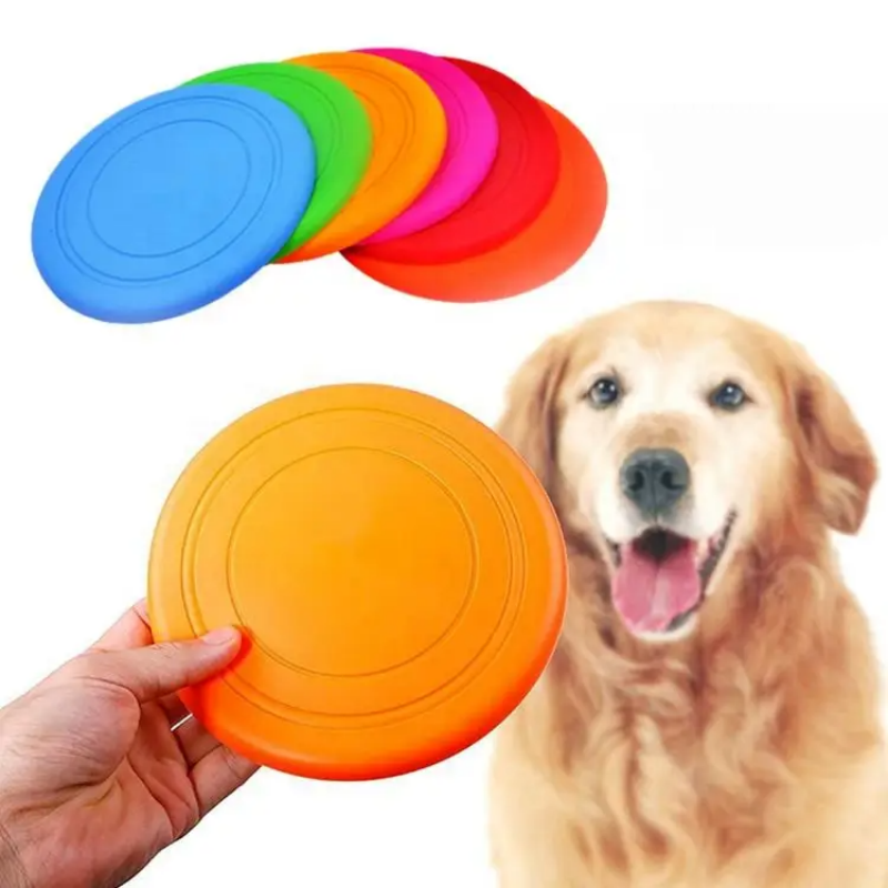 Disque volant en caoutchouc so - Flying Disc Dog Training Toy avis et prix